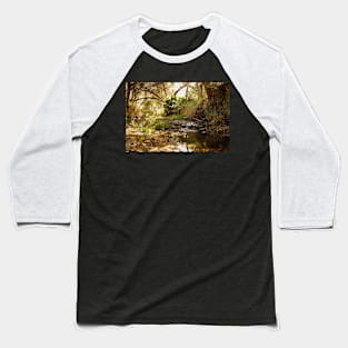 Photo of Peaceful Jungle Stream in California V1 Baseball T-Shirt